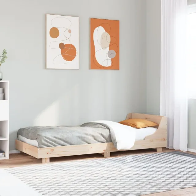 vidaXL Bedframe zonder matras massief grenenhout 90x190 cm bruin