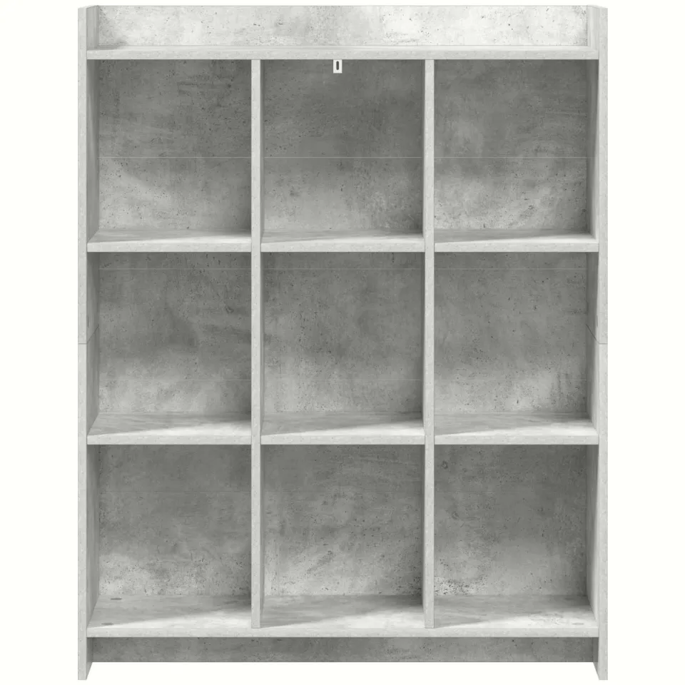 vidaXL Boekenkast Concerte Grijs 87,5 x 30 x 111 cm Bewerkt hout, foto 4