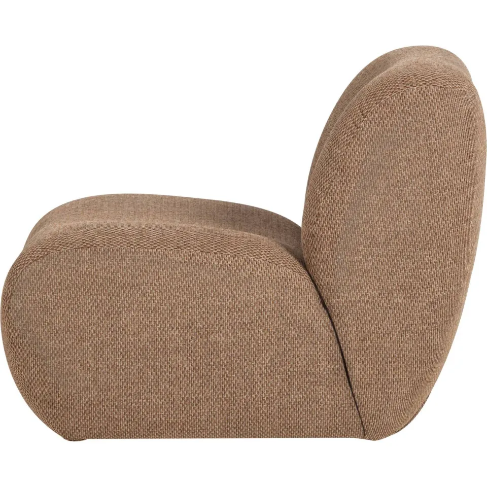 WOOOD Nomu Fauteuil Craquelé - Velvet - Lichtblauw - 74x76x92, foto 5