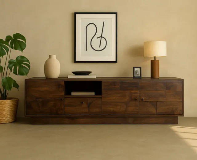 MySons Tv meubel Kaapstad mangohout 190 cm - Walnoot