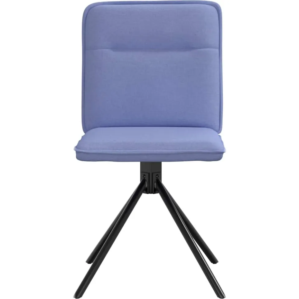 vidaXL Eetkamerstoelen 2 st stof jeansblauw blauw, foto 4