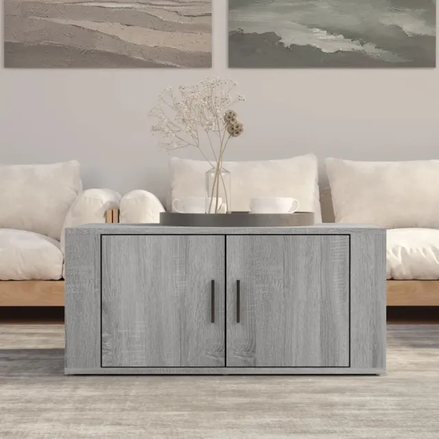 vidaXL Salontafel 80x50x36 cm bewerkt hout grijs sonoma eikenkleurig, foto 2