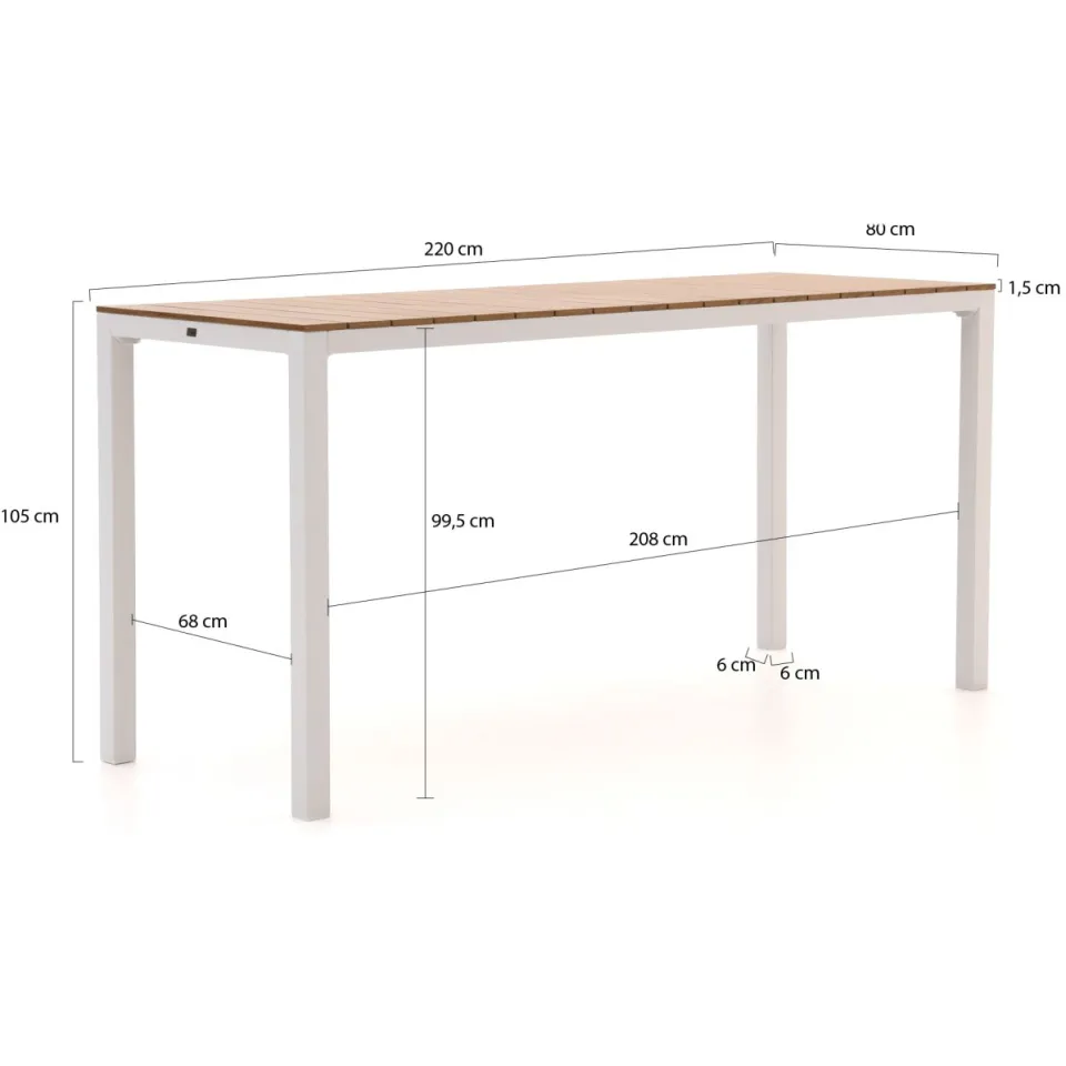 Manifesto Furniture Manifesto Rivola/Fidenza 150cm barset 5-delig taupe, foto 3