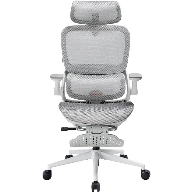 Sihoo B100 Pro Ergonomische Stoel Wit – Volledige Rugsteun, 4D Armleuningen, 135° Kantelbaar met Voetsteun, Premium Mesh, Langdurig Zitten