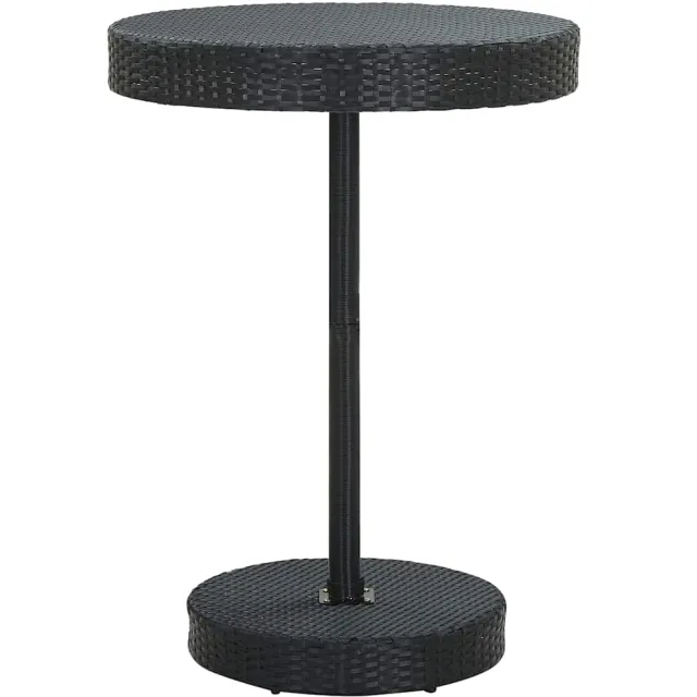 vidaXL Tuintafel 75,5x106 cm poly rattan zwart