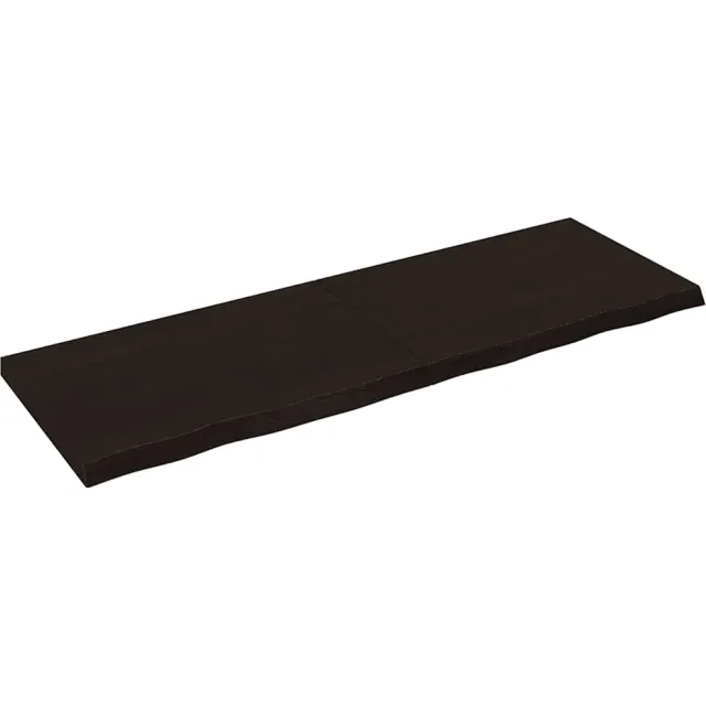 vidaXL Tafelblad 180x60x(2-6)cm behandeld eikenhout donkerbruin