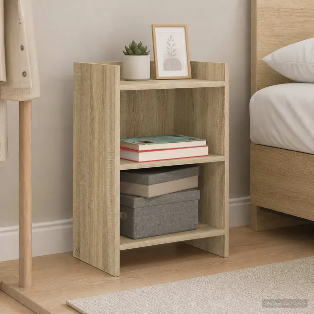 vidaXL Nachtkastjes Sonoma Eiken 40 x 30 x 60 cm Bewerkt hout, foto 2