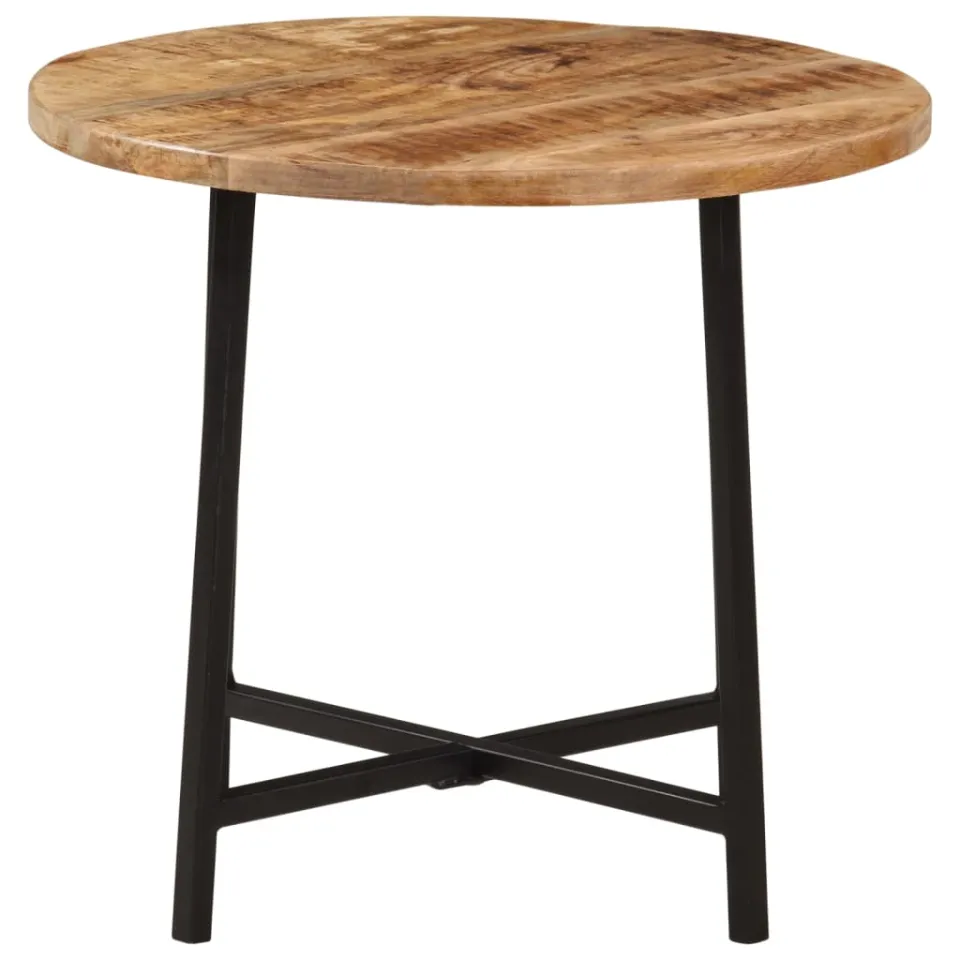 vidaXL Salontafel 45x45x40 cm massief mangohout en ijzer bruin, foto 2