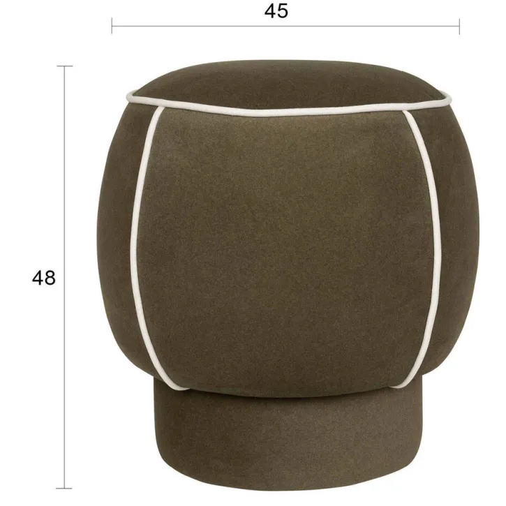 Housecraft Living Marina Poef Rond 45 cm Groen, foto 2