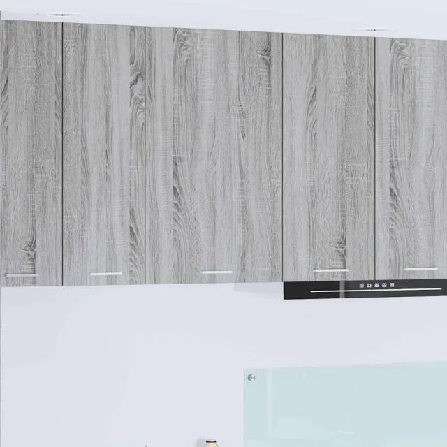 vidaXL Hangkast Grijs Sonoma en Wit 50 x 31 x 80 cm Bewerkt hout