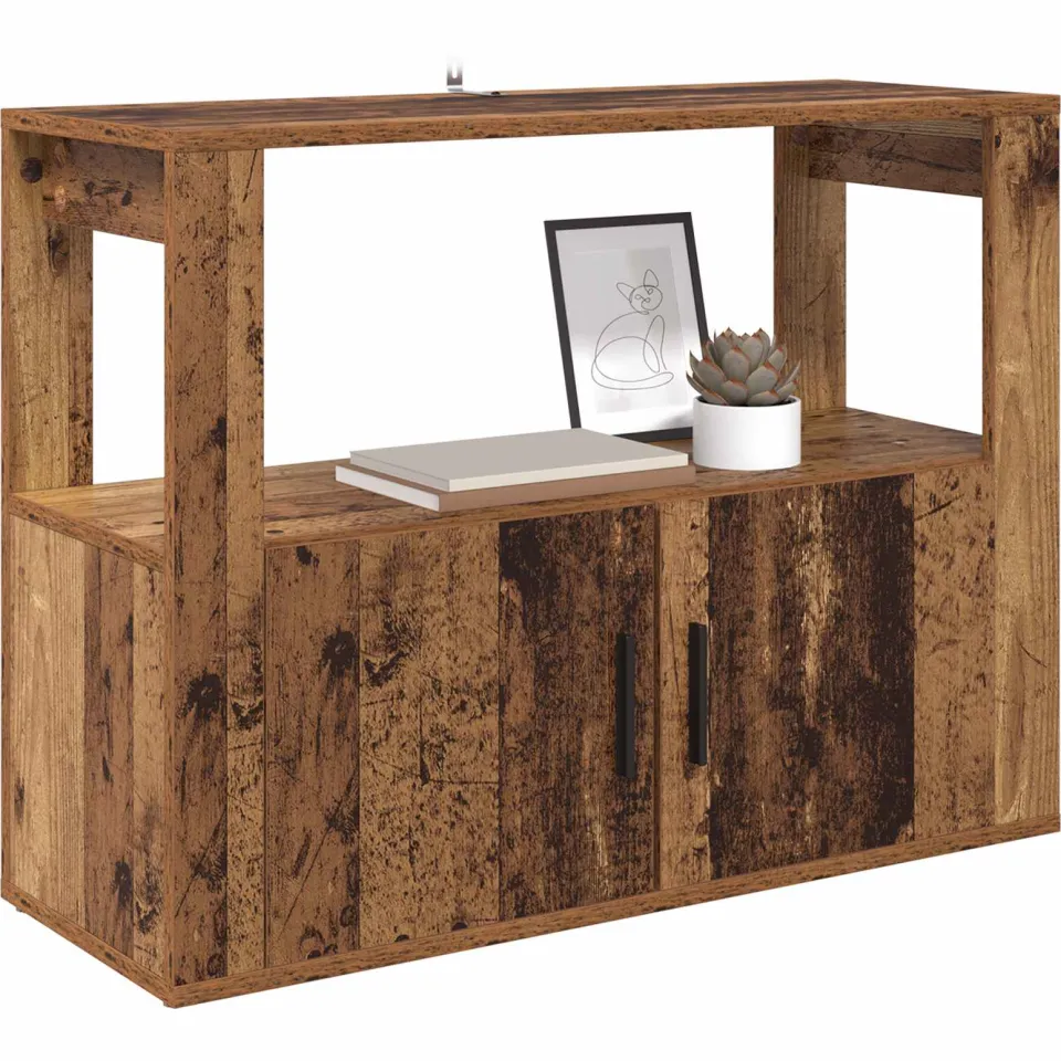 vidaXL Dressoir Oud hout 80 x 30 x 60 cm Bewerkt hout Bruin