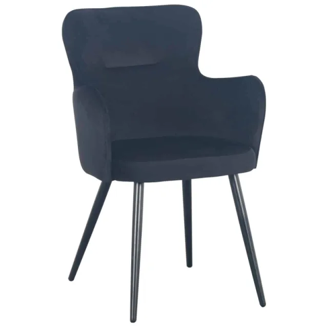 NordXL Wing chair velvet - zwart