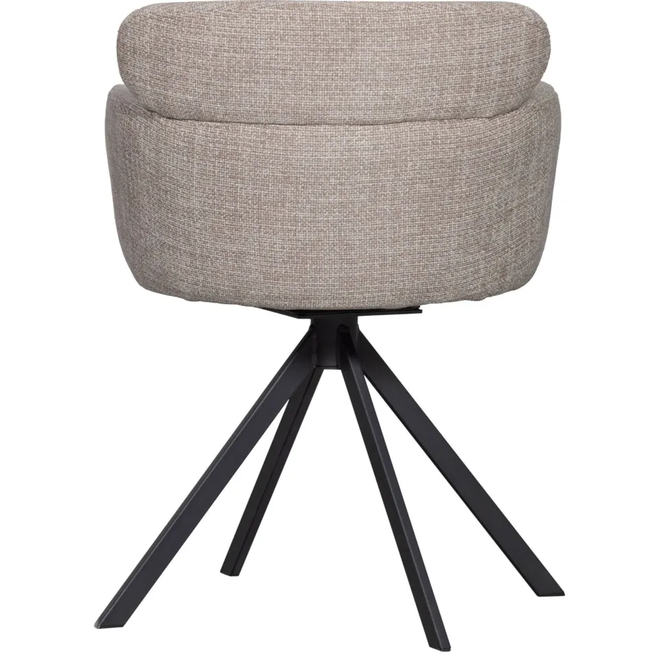 WOOOD Fenne draaibare eetkamerstoel beige, foto 3