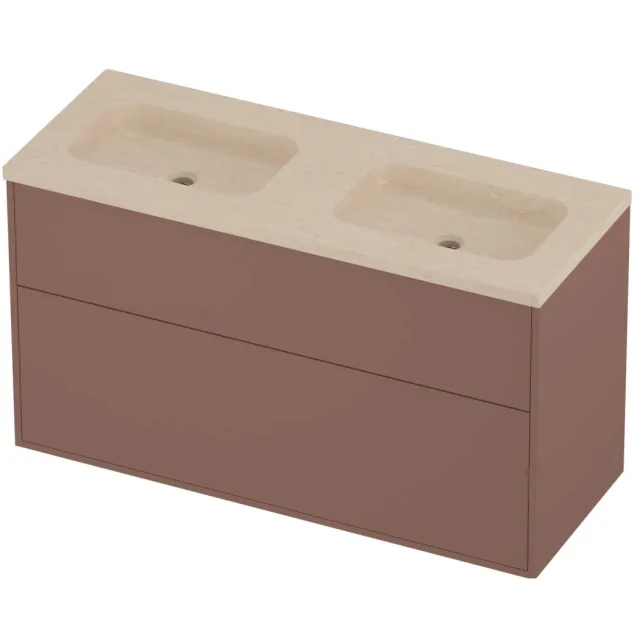 Proline Rollo Badmeubelset Hardsteen Elegant Voor Grepen 120x46x67 cm Sand Stone Beauty Blush Rosé Goud