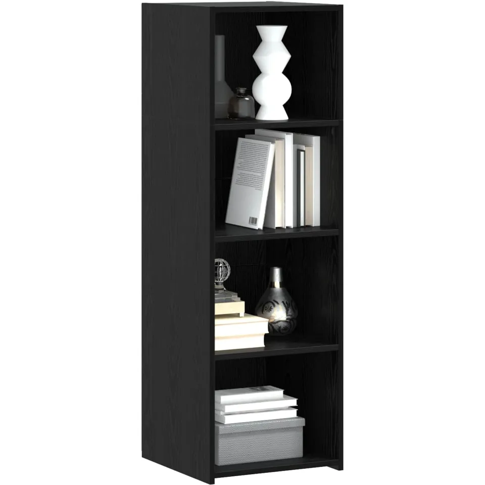 vidaXL Hoge kast Zwart eiken 40 x 41 x 124 cm Bewerkt hout