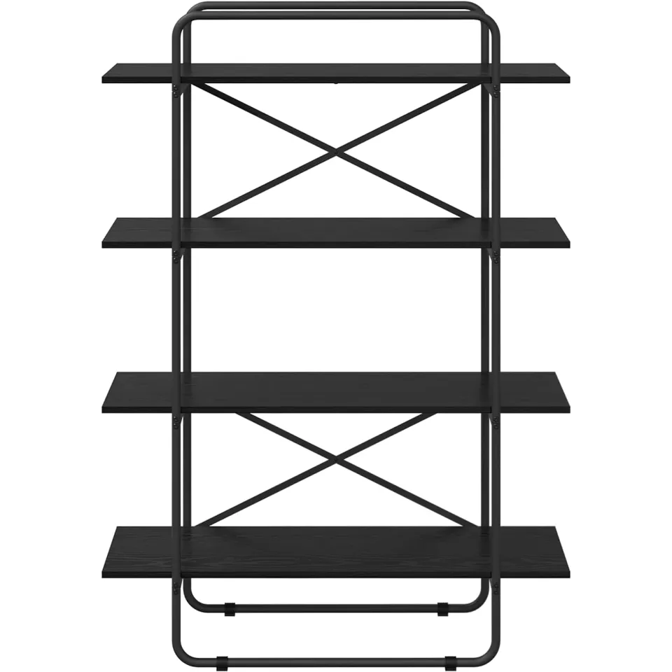 vidaXL Boekenrek 4-laags 100 x 35 x 140 cm PB Zwart eiken