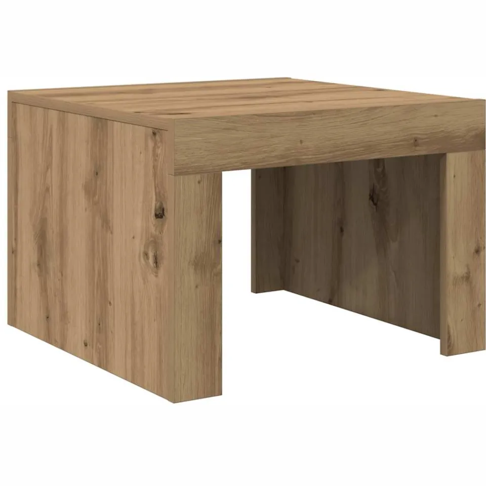 vidaXL Salontafel Artisan Eiken 50 x 50 x 35 cm Bewerkt hout Bruin