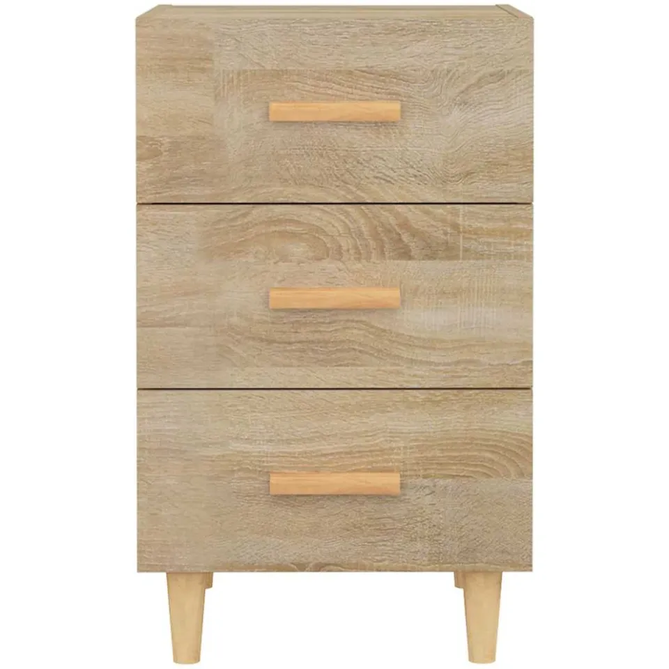 vidaXL Nachtkastje 40x40x66 cm bewerkt hout sonoma eikenkleurig, foto 4