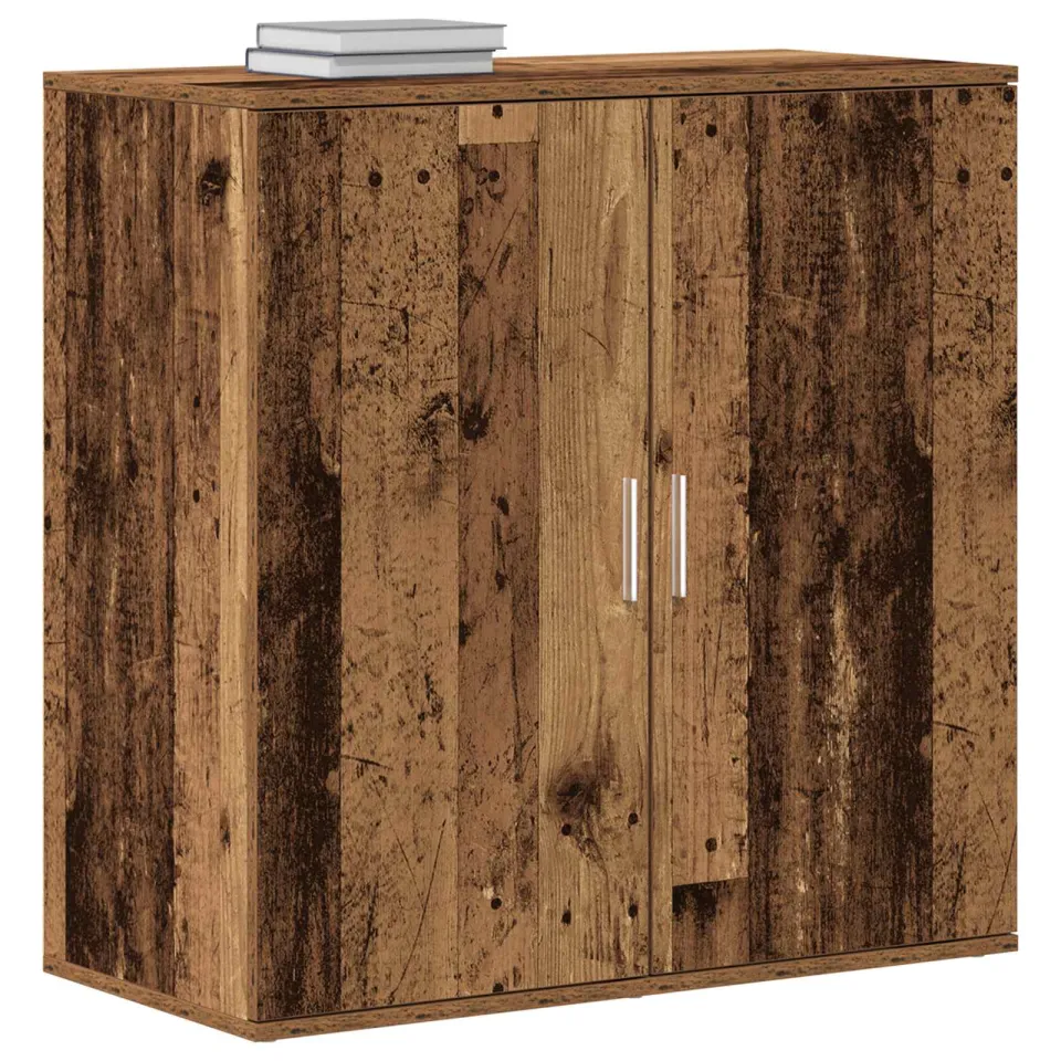 vidaXL Dressoir Oudhout 79 x 38 x 80 cm Bewerkt hout Bruin