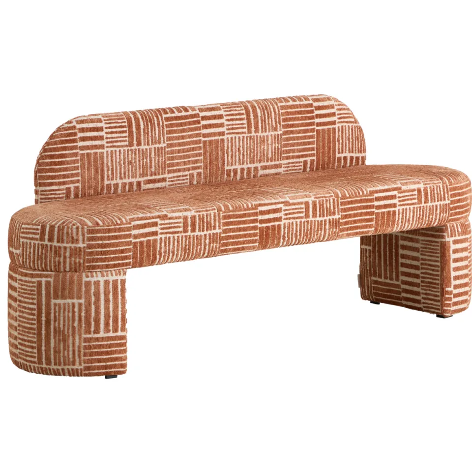 NOUS Living eetkamerbank Nice 180 cm labyrinth terra, foto 4
