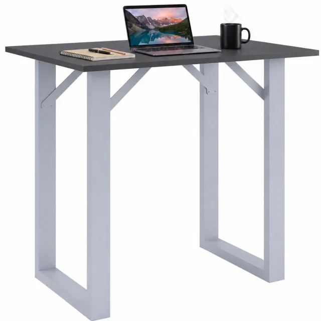 Vcm Bartisch 110x80 cm, Tresen, Stehtisch, hoher Tisch, Bartresen, Hochtisch - Xona Silber / Anthrazit