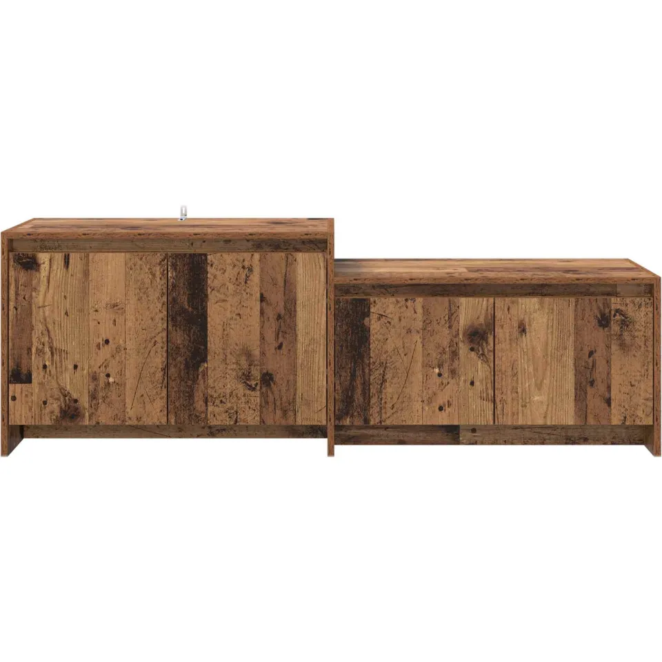 vidaXL Tv-meubel 147 x 35 x 50 cm Oud hout Bewerkt hout bruin, foto 4