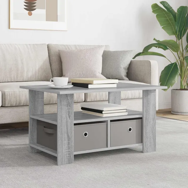 vidaXL Salontafel Grijs Sonoma 77 x 55 x 42 cm Bewerkt hout, foto 2