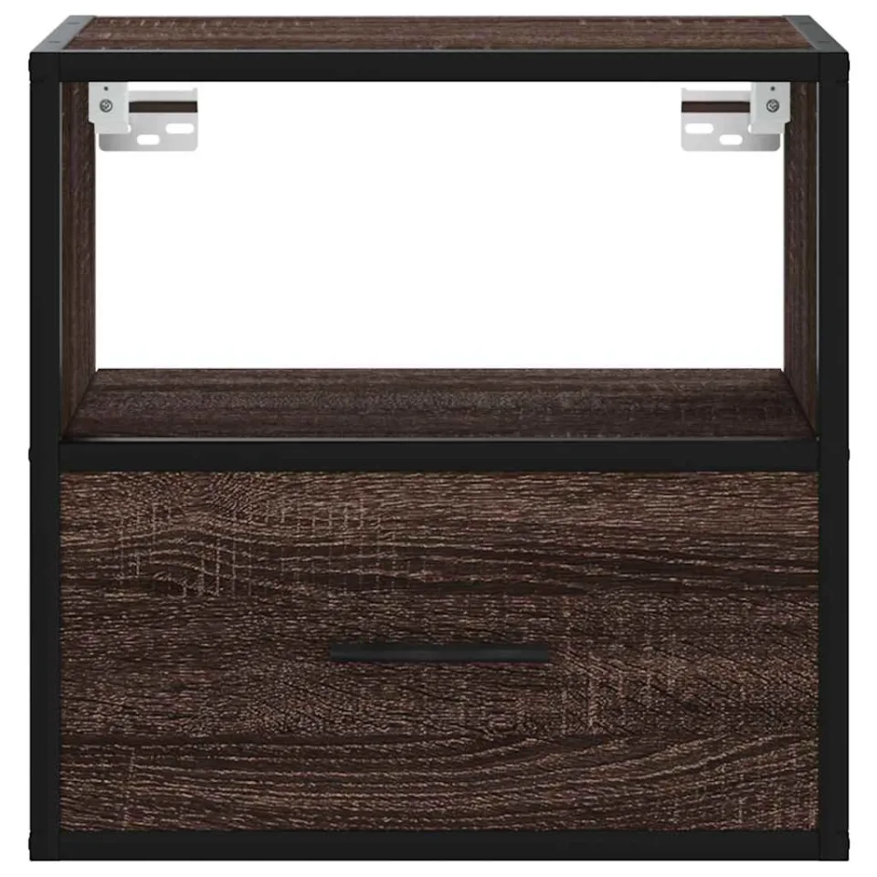 vidaXL Nachtkastjes 2st wandgemonteerd 40x31x39,5cm bruin eikenkleurig, foto 4