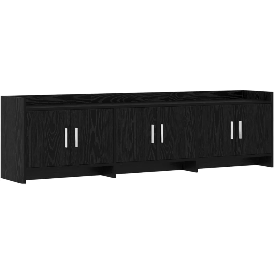 vidaXL TV-kast 168 x 33 x 47 cm Zwart eiken Bewerkt hout, foto 3