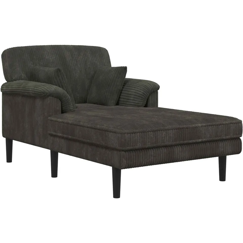 vidaXL Chaise longue Antraciet Katoenen stof, foto 3