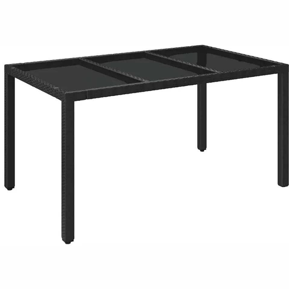 vidaXL 5-delige Tuinset met kussens poly rattan zwart, foto 3