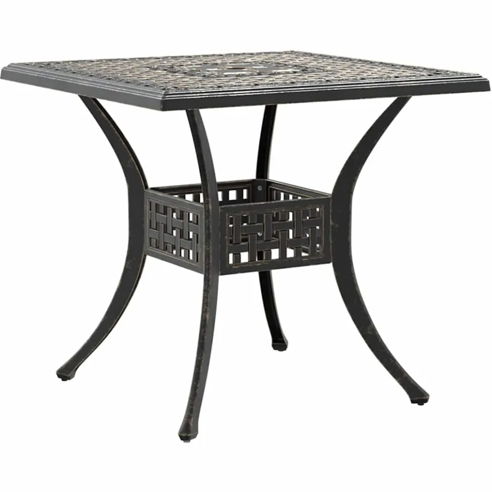 vidaXL 3-delige Bistroset gietaluminium bronskleurig bruin, foto 3