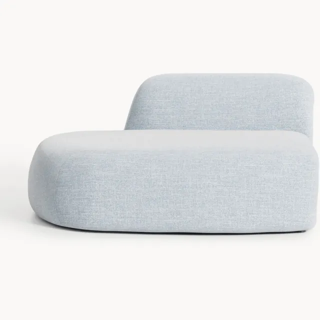 Westwing Collection Bouclé chaise module Wolke lichtblauw
