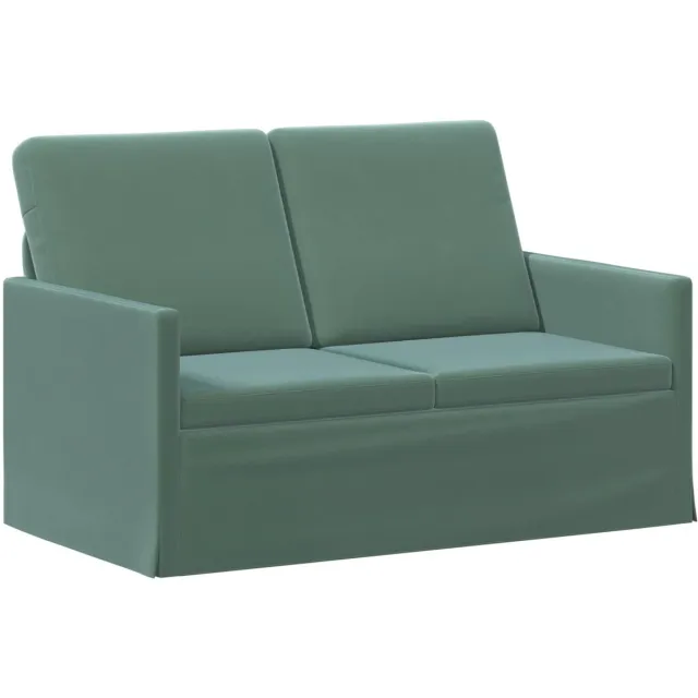 vidaXL 2-zitsbank - Zeegroen - 130 - x - 81 - x - 82 - cm - fluweel