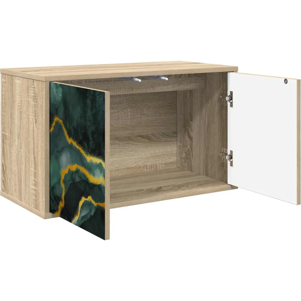 vidaXL Wandgemonteerd tv-meubel WIJHE 69 x 33 x 40 cm Sonoma Eiken Bruin