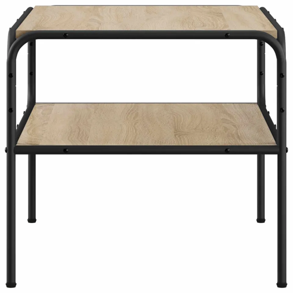 vidaXL Bijzettafel Sonoma Eiken 100 x 50 x 46 cm Bewerkt hout, foto 4
