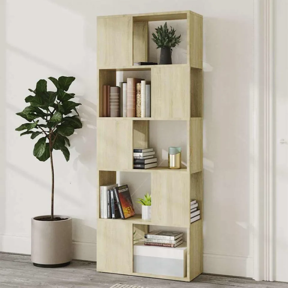 vidaXL Boekenkast/kamerscherm 60x24x155 cm sonoma eikenkleurig, foto 3