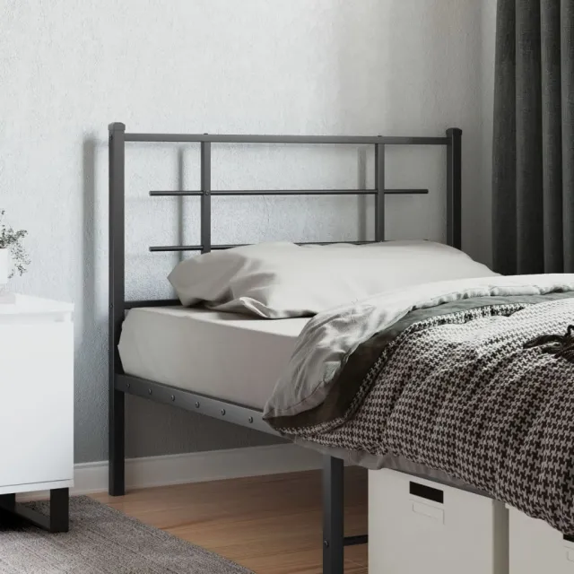 vidaXL Vervangend hoofdbord 107 cm metaal zwart