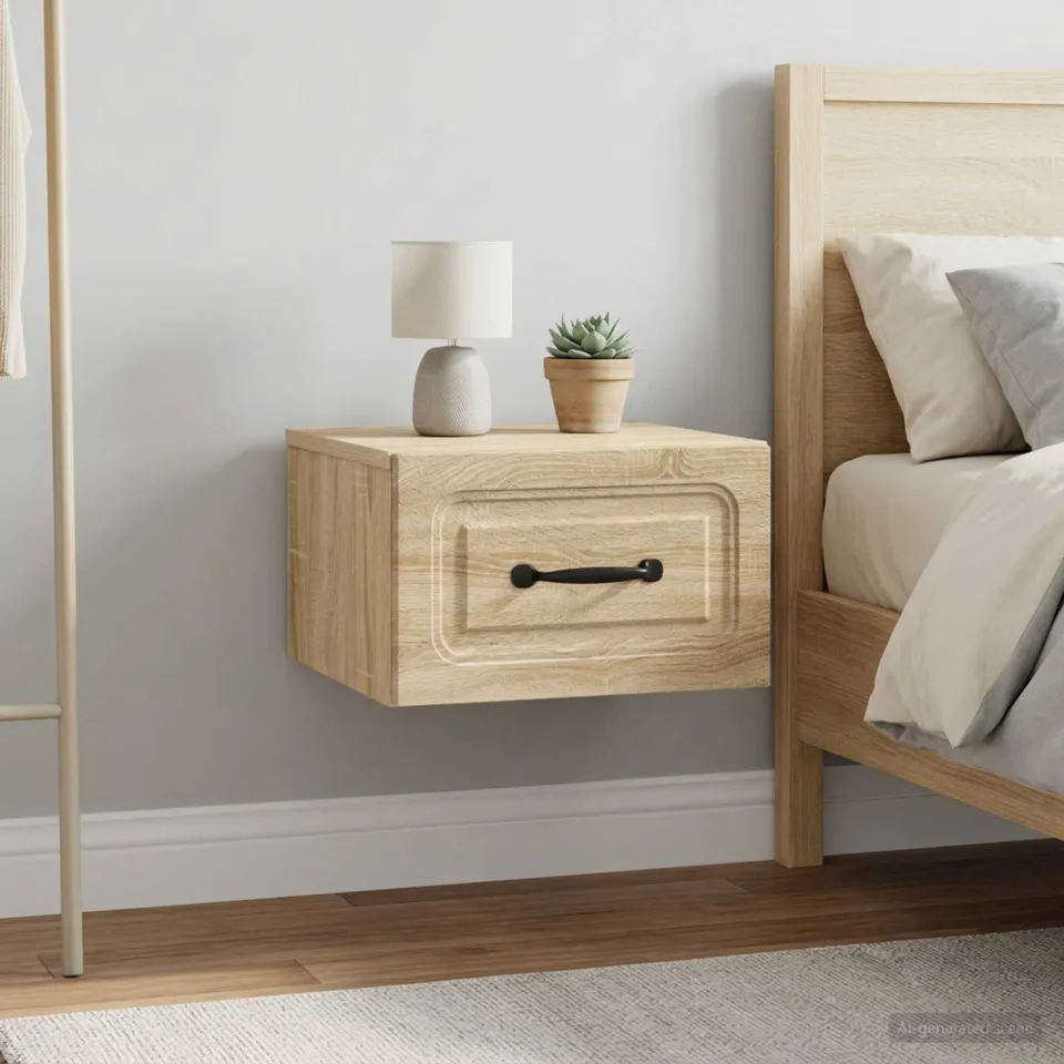 vidaXL Wandbeugel Bedkast 2 st Sonoma Eiken 34,5 x 33 x 20 cm, foto 4