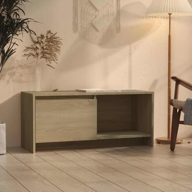 vidaXL Tv-meubel 90x35x40 cm bewerkt hout sonoma eikenkleurig, foto 2