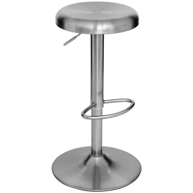 Atmosphera Créateur d'intérieur® Set van 2 verstelbare en draaibare barkrukken met verchroomd onderstel ILSA Argent