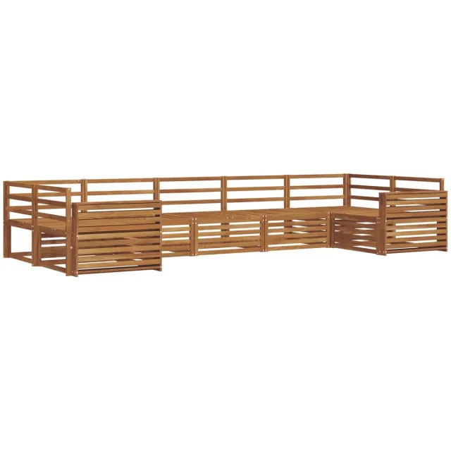 vidaXL Buiten - bank - set - 7 - st - 7-zits - Naturel - Massief - Acacia - Hout