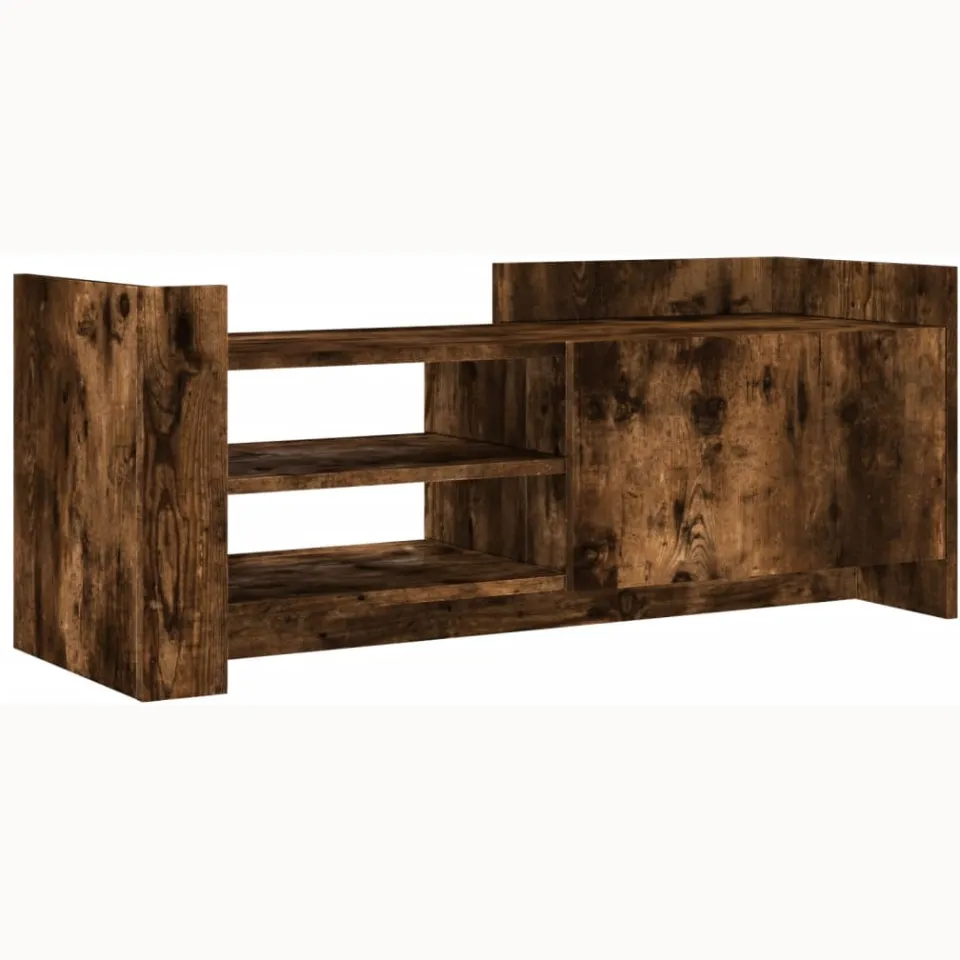 vidaXL Tv-meubel 100x35x40 cm bewerkt hout gerookt eikenkleurig, foto 3