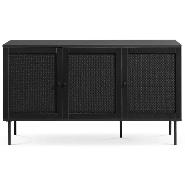 Olivine Jari houten sideboard zwart - 140 x 40 cm
