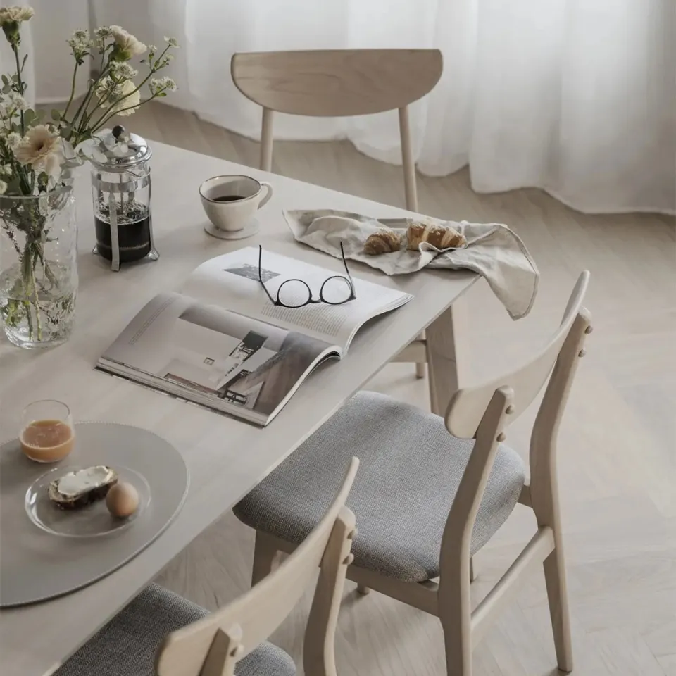 Rowico Home Filippa verlengstuk voor de ronde Filippa eettafel whitewash - 120 x 45 cm, foto 3