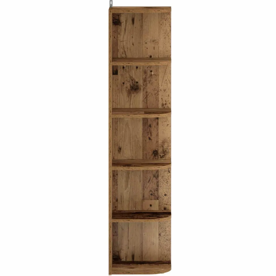 vidaXL Hoekrek 5-laags 25 x 31 x 131 cm Bewerkt hout Oud hout Bruin