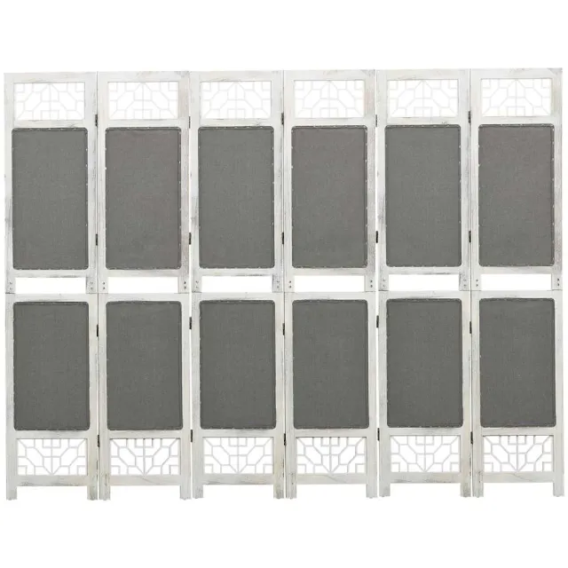 vidaXL Kamerscherm met 6 panelen 210x165 cm stof grijs