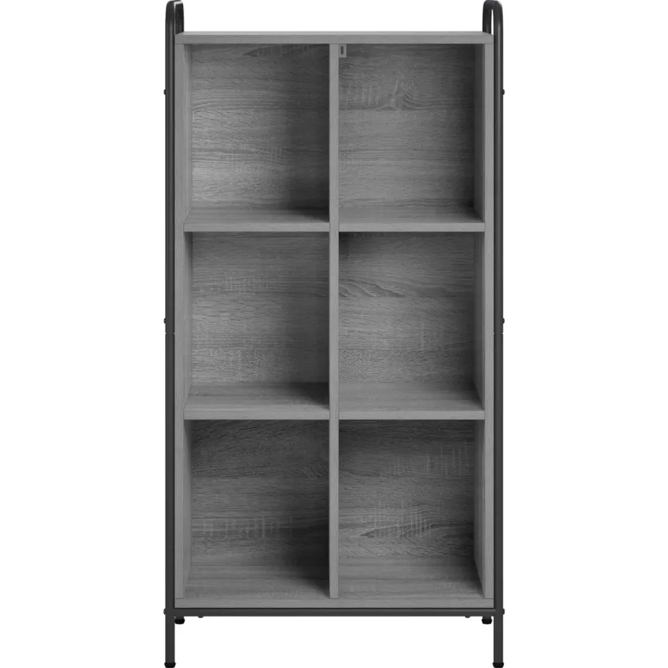 vidaXL Boekenkast 57 x 33 x 111 cm Bewerkt hout Grijs Sonoma