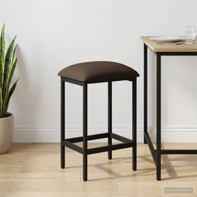 vidaXL Barkruk Taupe 40 x 32 x 74 cm Bewerkt hout, foto 2