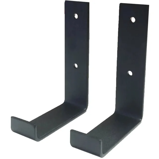 Wovar Plankdrager Zwart Industrieel 15 x 10 cm | T4 | Set 2 Stuks ZwartZwart